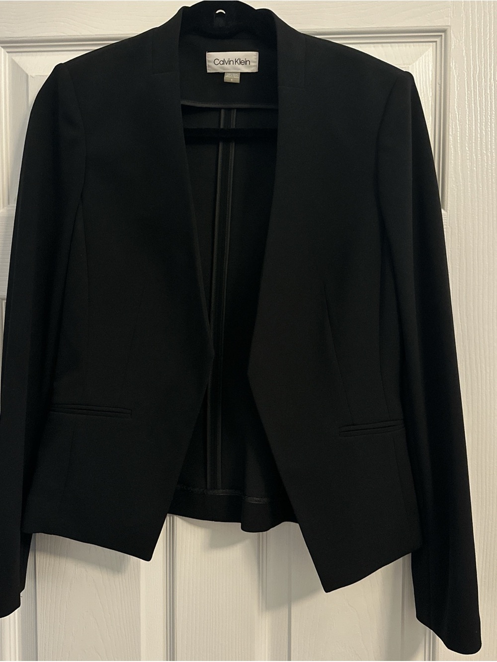 Calvin Klein Black Open-Front Women's Blazer